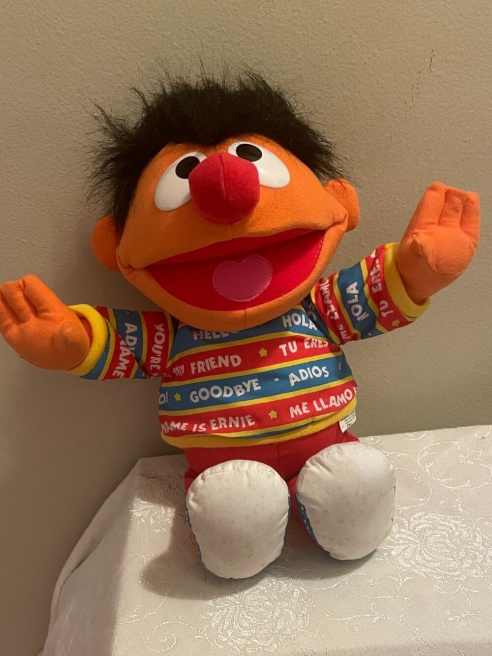 1995 Bilingual Ernie -Non talking Avon Exclusive 16" Plush. GUC
